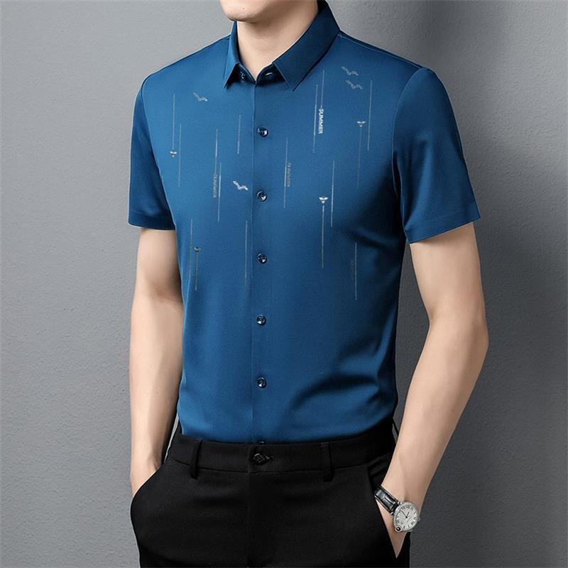 2025 Summer Anti-wrinkle Ice Silk Shirt