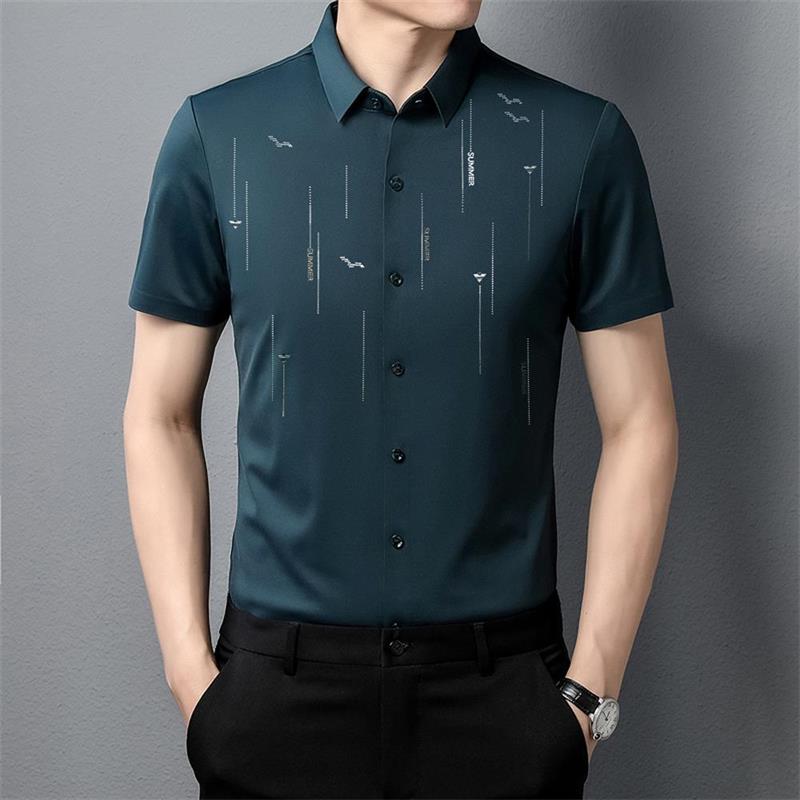 2025 Summer Anti-wrinkle Ice Silk Shirt