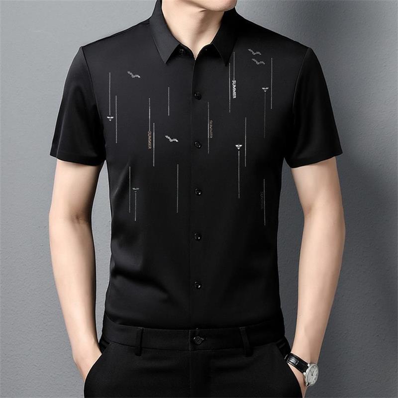 2025 Summer Anti-wrinkle Ice Silk Shirt
