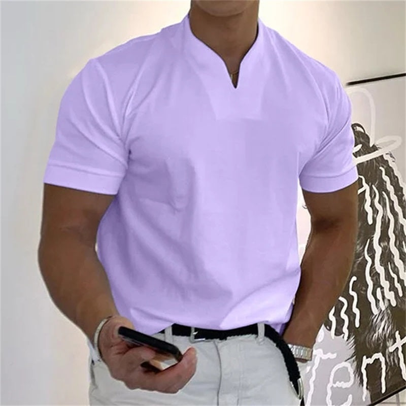 🌈2025 Men Gentlemans Business Short Sleeve Fitness T-shirt✨Buy 2 free shipping & Get 10% Off extra Auto🌸