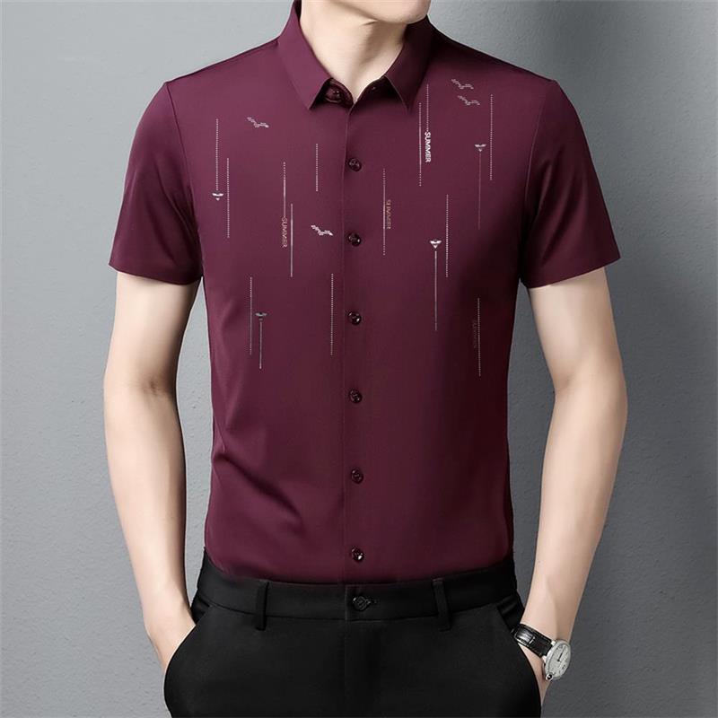 2025 Summer Anti-wrinkle Ice Silk Shirt