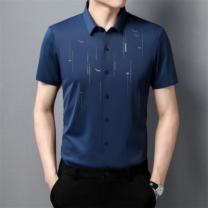 2025 Summer Anti-wrinkle Ice Silk Shirt