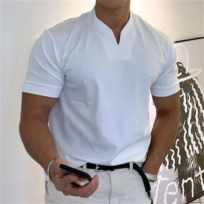 🌈2025 Men Gentlemans Business Short Sleeve Fitness T-shirt✨Buy 2 free shipping & Get 10% Off extra Auto🌸