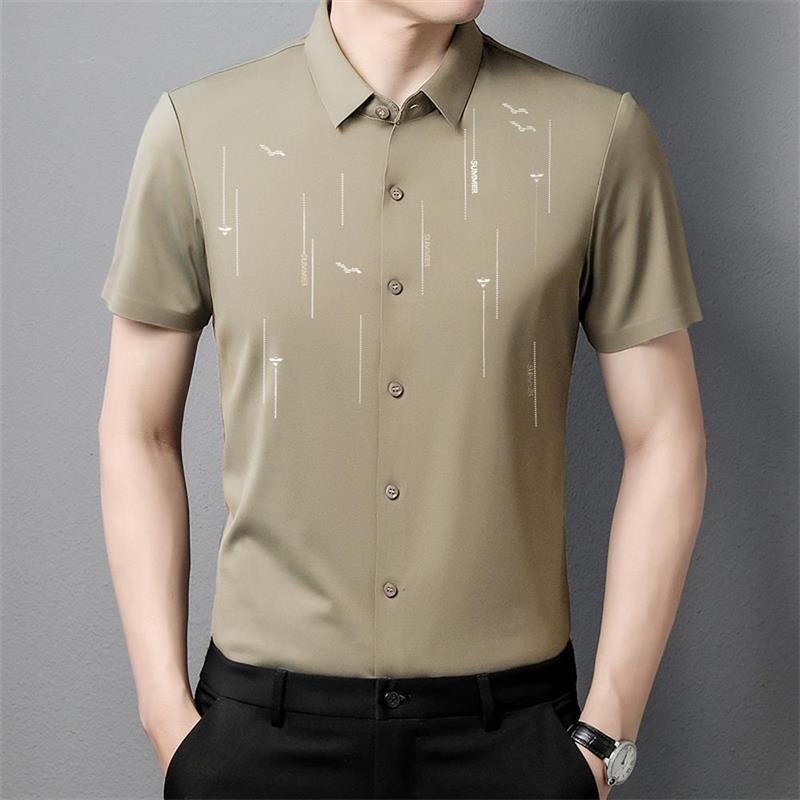 2025 Summer Anti-wrinkle Ice Silk Shirt