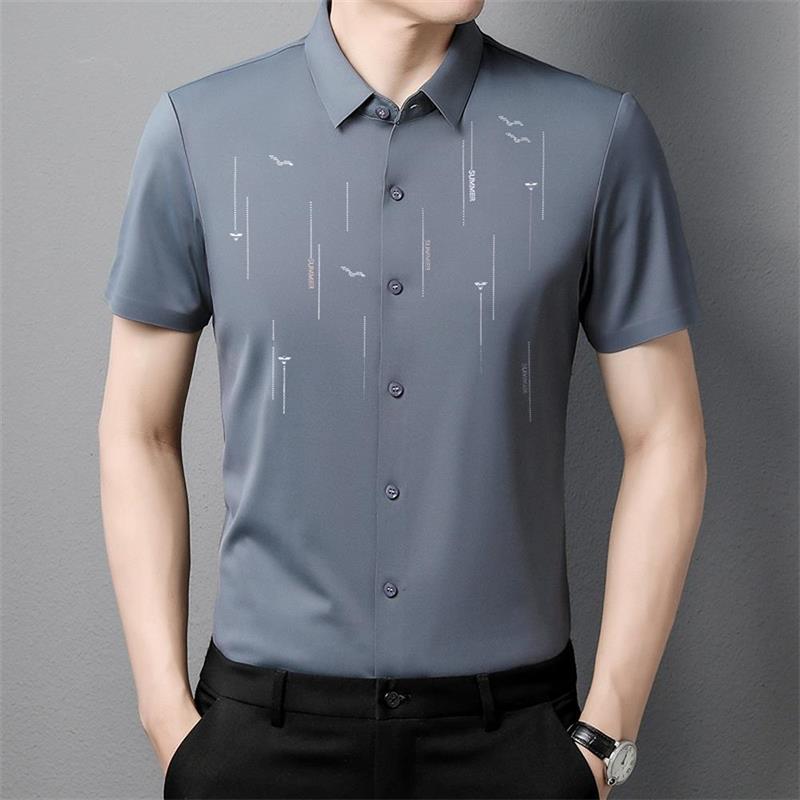 2025 Summer Anti-wrinkle Ice Silk Shirt