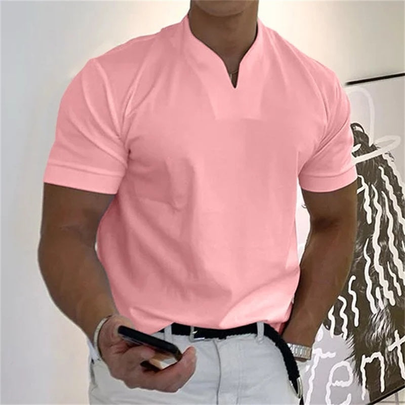 🌈2025 Men Gentlemans Business Short Sleeve Fitness T-shirt✨Buy 2 free shipping & Get 10% Off extra Auto🌸