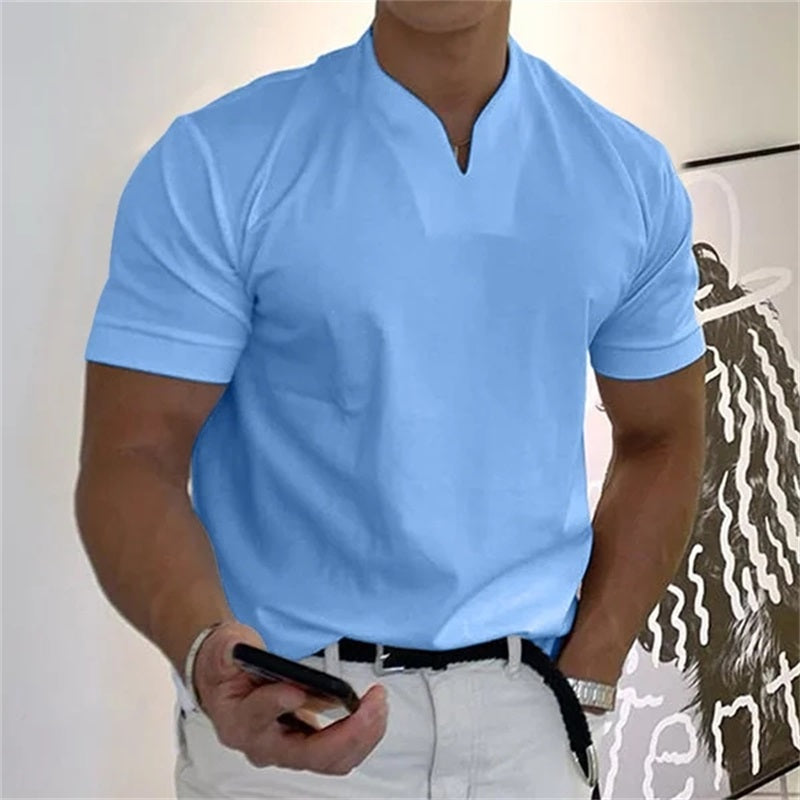 🌈2025 Men Gentlemans Business Short Sleeve Fitness T-shirt✨Buy 2 free shipping & Get 10% Off extra Auto🌸