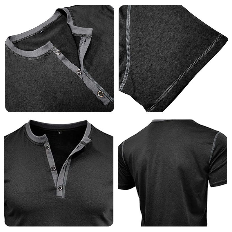 Men's Casual Henley Shirt