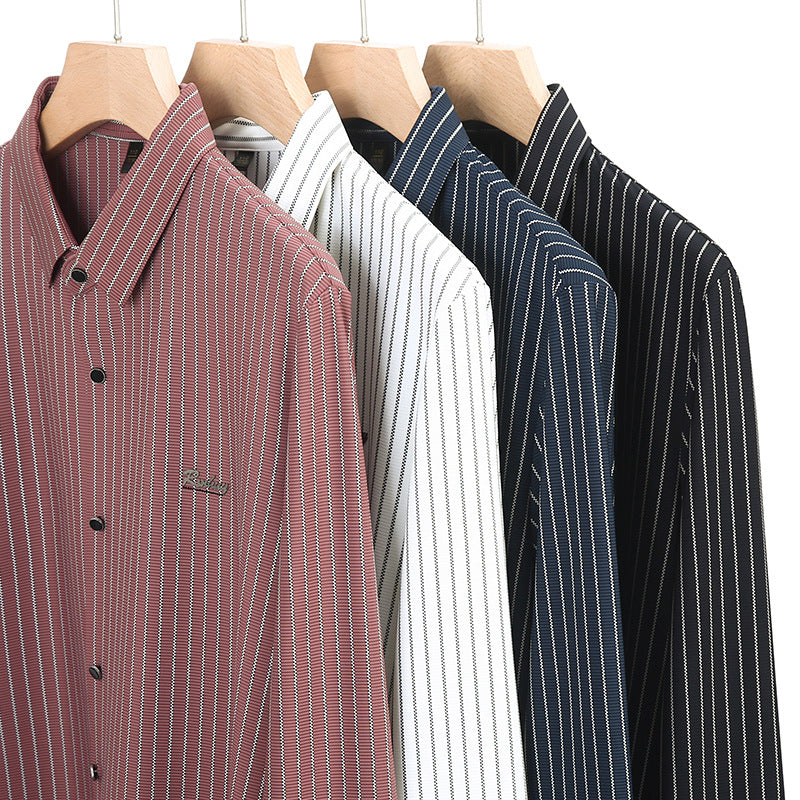 💥👔Men's Classic Wrinkle-Free Striped Shirt