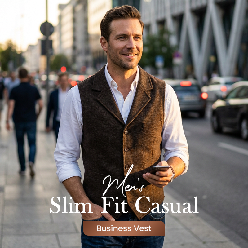 🔖 50% OFF! 🔥 Men's Slim Fit Casual Vest 👕💥