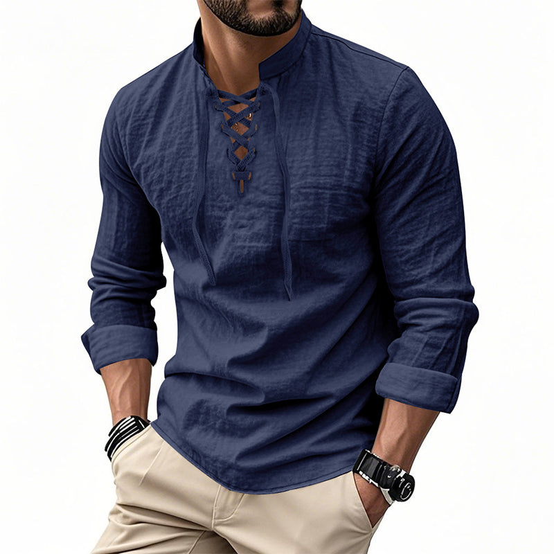 ⏳Time-Limited Special⏰Plain Linen-Cotton Blend Shirt for Men – Breathable & Lightweight, Relaxed Fit & Versatile Style 🌿