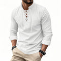 ⏳Time-Limited Special⏰Plain Linen-Cotton Blend Shirt for Men – Breathable & Lightweight, Relaxed Fit & Versatile Style 🌿