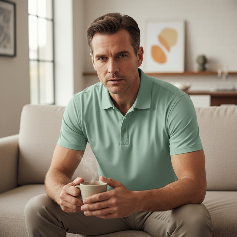 📢📢BIG SALE !!⏰50 % OFF !!Men's Quick-Dry Short-Sleeve Lapel T-Shirt