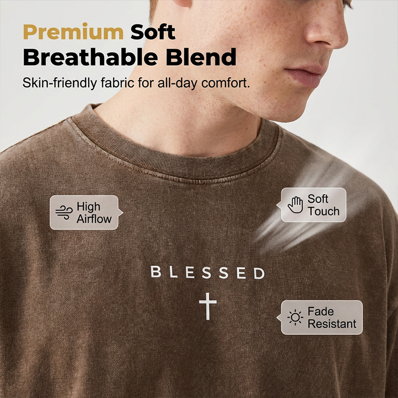 👔 LIMITED TIME 50% OFF! ✝️ Men's Cross & Letter Print Vintage T-Shirt – Soft, Relaxed Fit, Streetwear 🆒