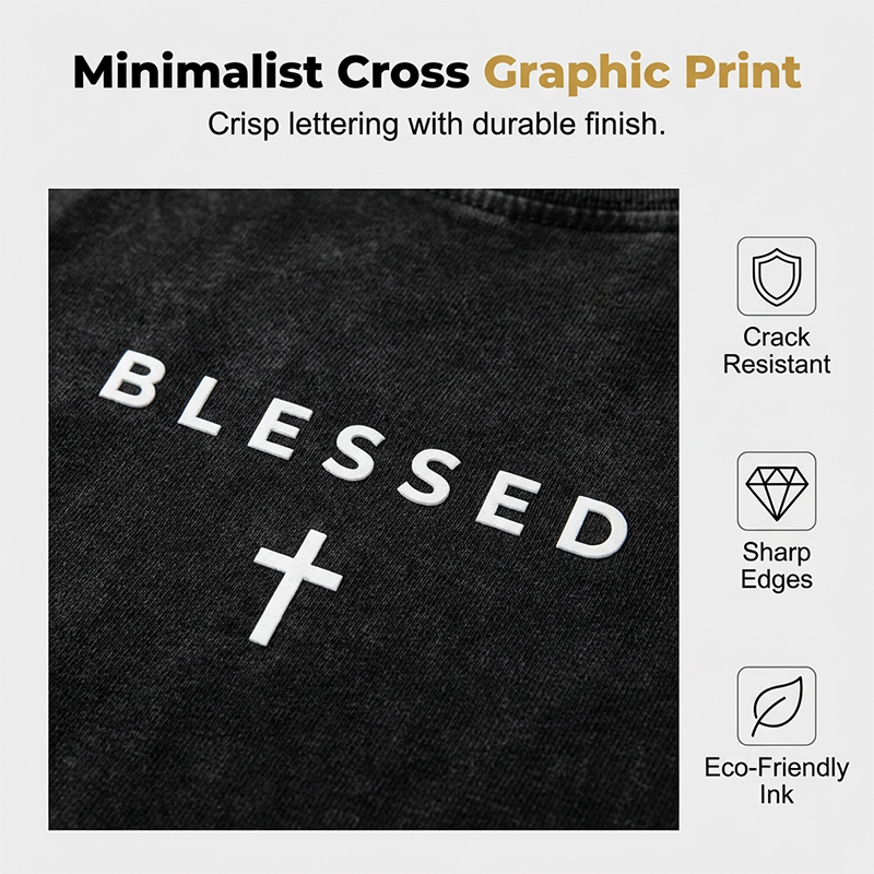 👔 LIMITED TIME 50% OFF! ✝️ Men's Cross & Letter Print Vintage T-Shirt – Soft, Relaxed Fit, Streetwear 🆒