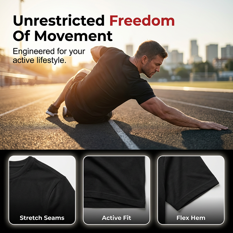 ⏰ 50% OFF Limited 🔥👕 Men's Athletic Fit Crew Neck Tee