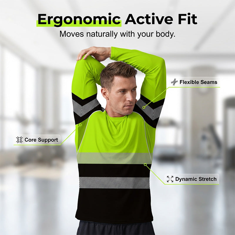 ✨ Men’s 3D Printed Active Shirt – High-Visibility, Breathable, Athletic Fit 🏃‍♂️