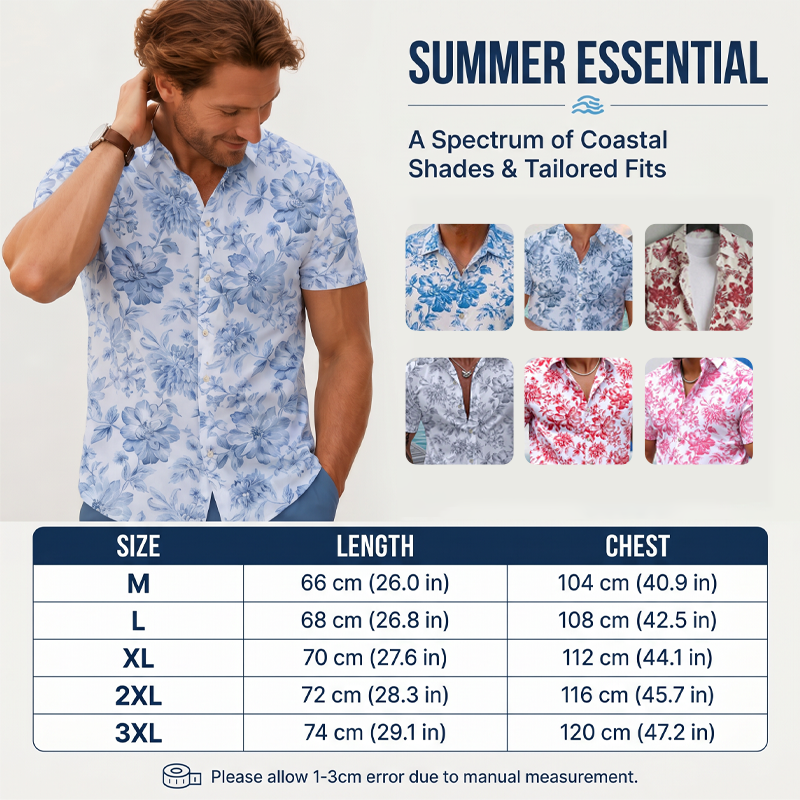 Men's Tropical Floral Shirt & Shorts Set