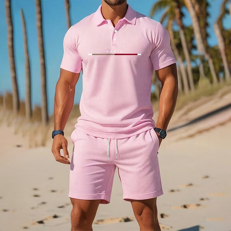 👕 2-teiliges Polo-Shirt & Shorts-Set für Herren – atmungsaktiv, bequem, vielseitig – perfekt für Sport, Alltag & entspannte Stunden unterwegs ☀️