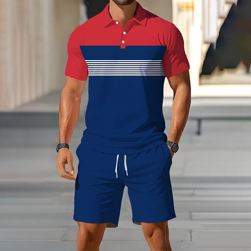 👕 2-teiliges Polo-Shirt & Shorts-Set für Herren – atmungsaktiv, bequem, vielseitig – perfekt für Sport, Alltag & entspannte Stunden unterwegs ☀️