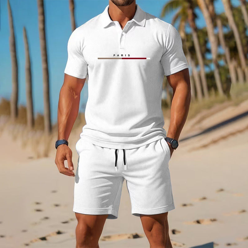 👕 2-teiliges Polo-Shirt & Shorts-Set für Herren – atmungsaktiv, bequem, vielseitig – perfekt für Sport, Alltag & entspannte Stunden unterwegs ☀️
