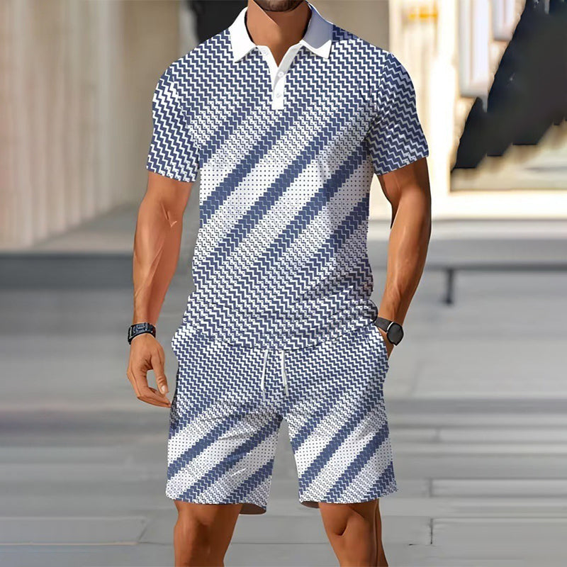 👕 2-teiliges Polo-Shirt & Shorts-Set für Herren – atmungsaktiv, bequem, vielseitig – perfekt für Sport, Alltag & entspannte Stunden unterwegs ☀️