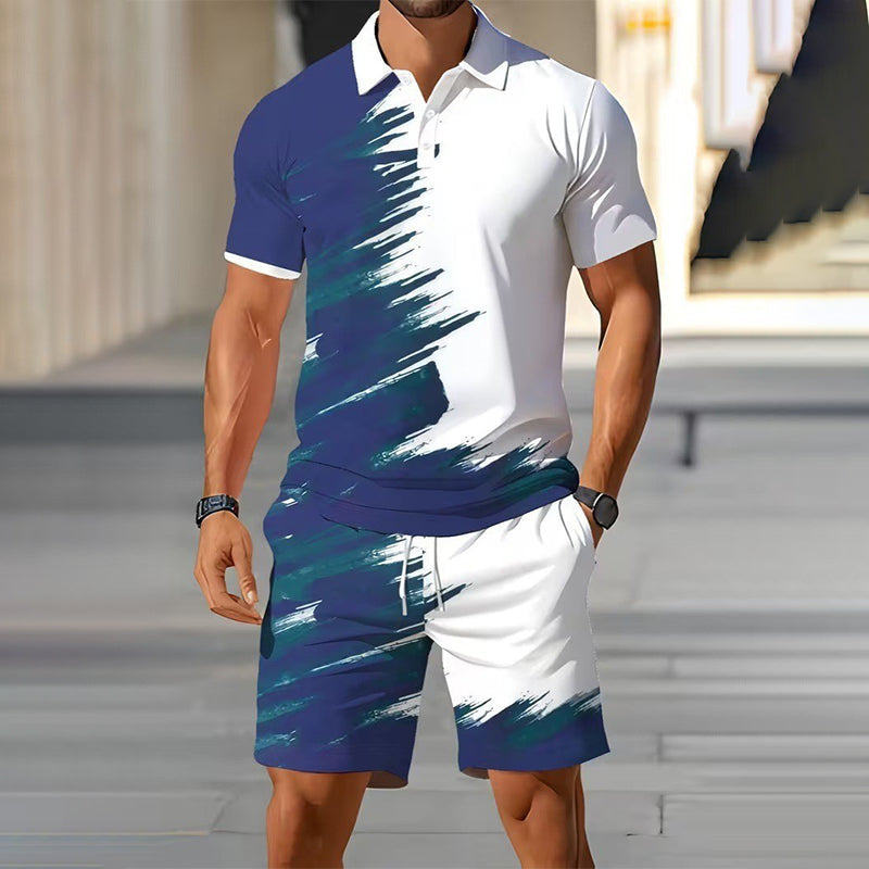 👕 2-teiliges Polo-Shirt & Shorts-Set für Herren – atmungsaktiv, bequem, vielseitig – perfekt für Sport, Alltag & entspannte Stunden unterwegs ☀️