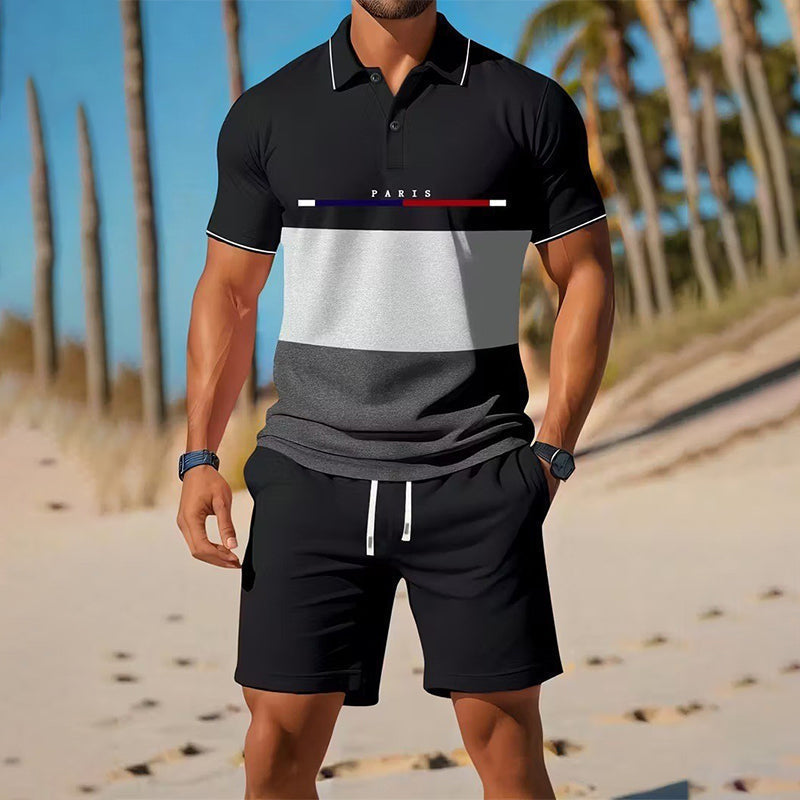 👕 2-teiliges Polo-Shirt & Shorts-Set für Herren – atmungsaktiv, bequem, vielseitig – perfekt für Sport, Alltag & entspannte Stunden unterwegs ☀️