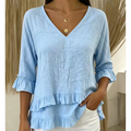 Women's Elegant Ruffle V-Neck Summer Top