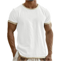 Men's Contrast Trim Crew Neck Tee