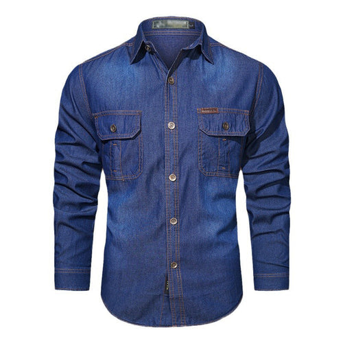 Bestseller🏆👔 Classic Cotton Shirt with Denim Aesthetic – Relaxed Silhouette & Timeless Style for Everyday Wear